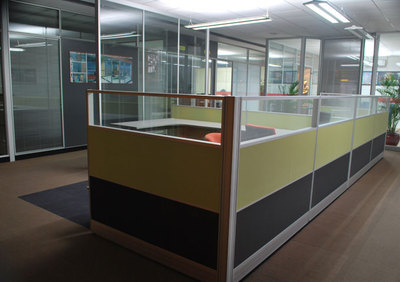 写字楼办公固定隔断 办公高隔间 活动隔断厂